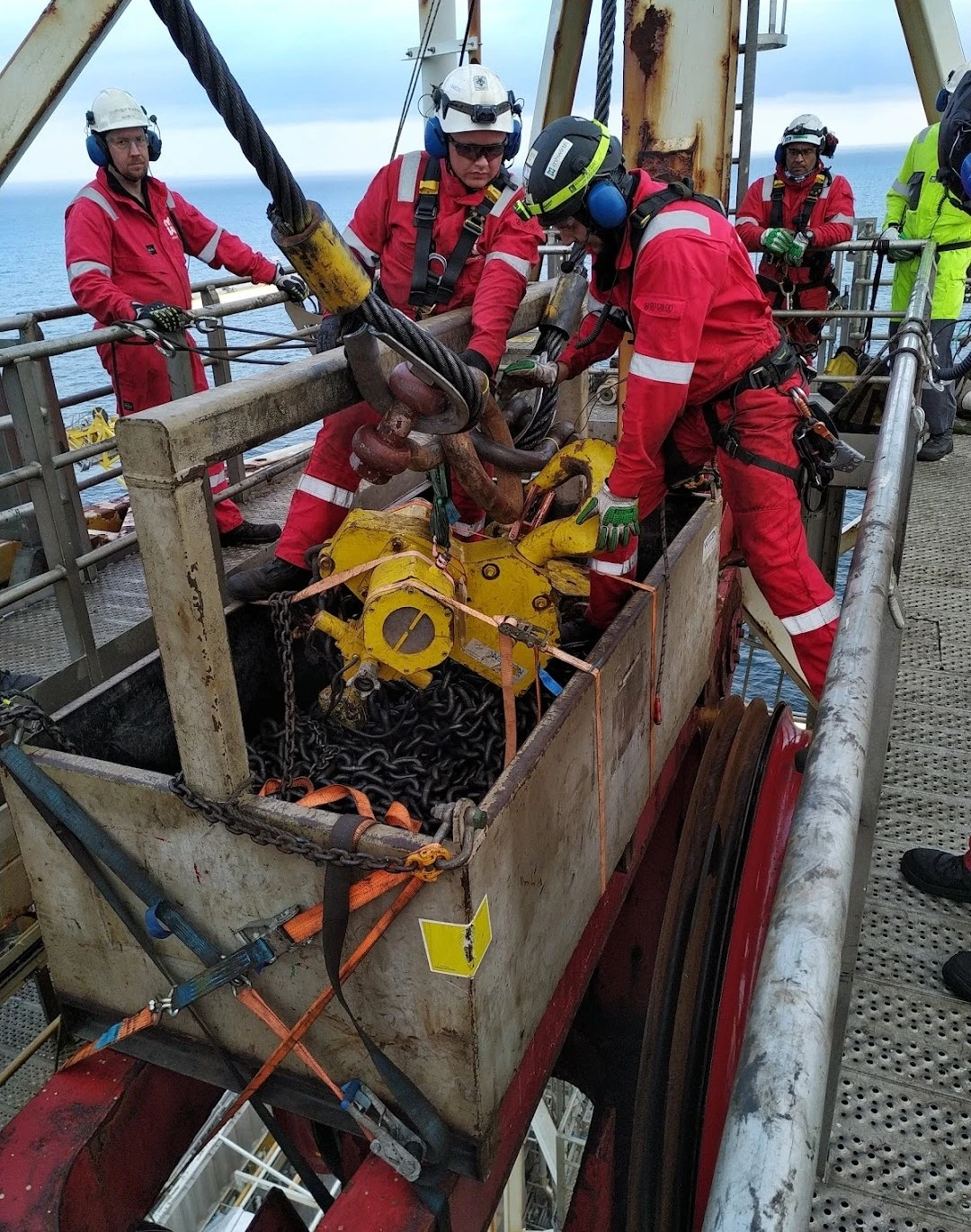 Professionals at work offshore